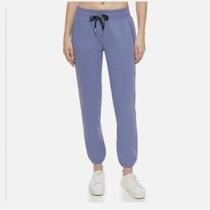 Calvin Klein Elastic Cuff Fleece Jogger Sweatpants Pockets Ck Logo Women Large